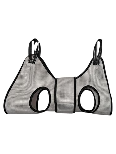 renvena Cat Grooming Hammock Harness Pet Hammock Restraint Bag Dog Sling Retention Bag for Trimming Nail Grey Medium