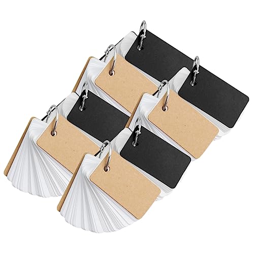 Tarjetas de memoria de papel kraft con anillas para notas y escritura