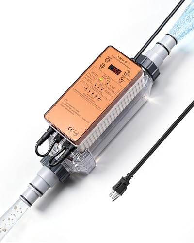 Saltwater Pool System - Westaho Salt Chlorine Generator with USA Titanium Cell & Waterproof Control Panel, for Above Ground Pools up to 15,000 Gallons, Compatible with Intex Pool
