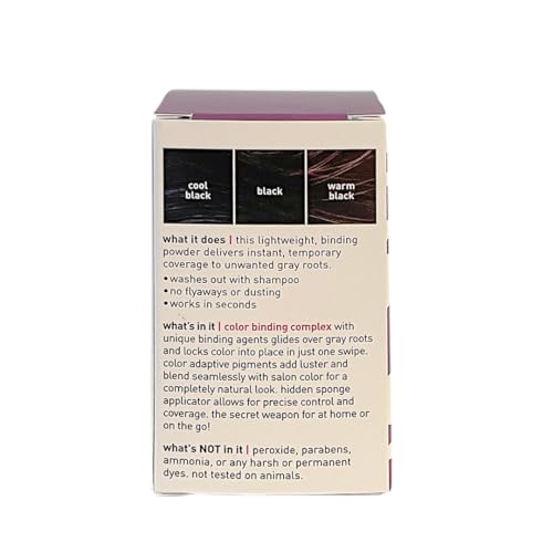 Image of Style Edit Root Touch Up Powder | Temporary Hair Color for Gray Roots and Thinning Hair | Salon-Quality, Transfer-Resistant Hair Concealer | Black, 0.13 oz (Pack of 5)