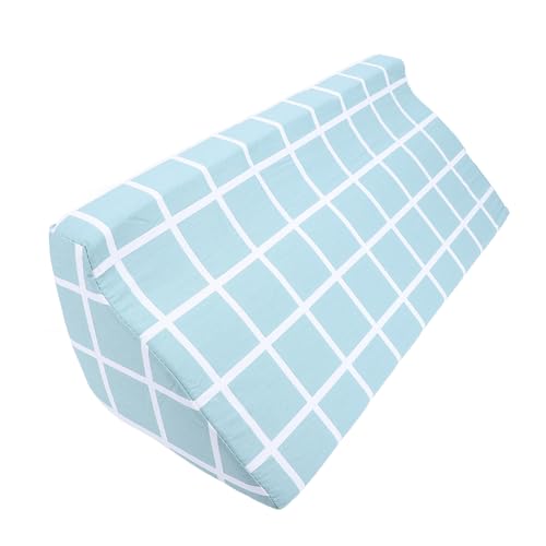 Dioche Bed Wedge Pillow Side Sleeping Wedge Pillow High Density Sponge Bed Position Cushion for Elderly Pregnant Women Bedridden, Blue