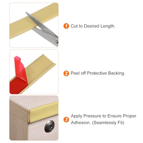 Banda de borde en forma de U autoadhesiva TPE beige protector de cantos de mesas de 25mm 6