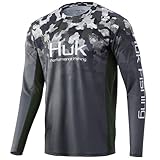 HUK Men's Standard Icon X Long Sleeve Performance Fishing Shirt, Hunt Club Camo-Refraction Camo Fade, Small -  Marolina