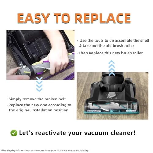 JEDELEOS Replacement Belts Brush Roller for Bissell 2191 2191U 2191X 1700 1739 1240 12B1 PowerForce Helix (Turbo) Upright Vacuum Series, Replace Parts 2038072 by JEDELEOS - Used condition - Image 4