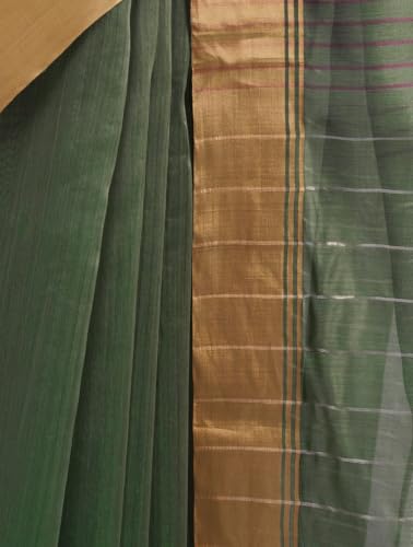Jaypore green chanderi silk saree – image 6