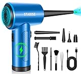 🎁MULTIFUNKTIONAL REINIGUNGSSET: Dieser elektrische staubwedel ist mit pinzetten, handschuhen, aufbewahrungsbeuteln, ladekabeln, 5 arten von düsen und 4 arten von sbürsten für die reinigung in verschiedenen szenen.