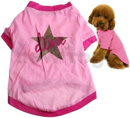 Vktech A Star Cute Lovely New Pet Dogs Cotton Printed Clothes T Shirt Funny Phrases