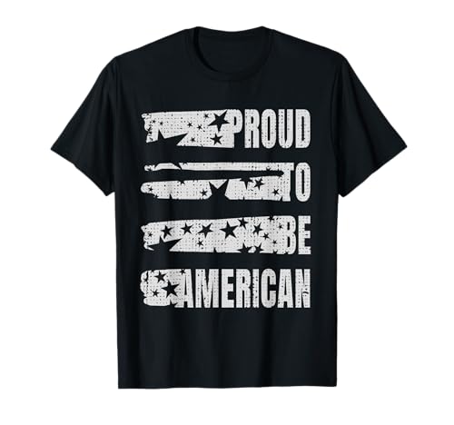 Proud to Be American USA Bandera Fiesta nacionales 4Jul Camiseta