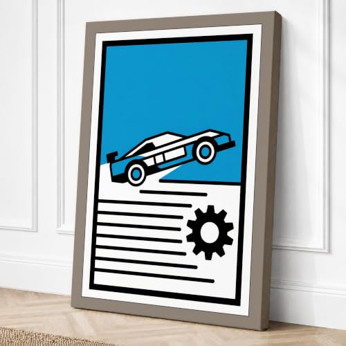 Image of Racing Machine Retro Canvas Wall Art Print 24x16 Inch (61 x 41 cm)