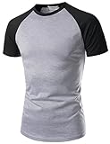 NEARKIN Men V-neck Round Neck Urbane Short Sleeve Raglan Fitted T-shirts