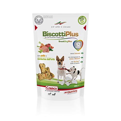 Crancy BiscottiPlus Mini 100g x 10 Mangime complementare per cani di piccola e media taglia