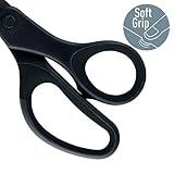 Leitz Schere Titan Anti-Haft, Hochwertige Haushaltsschere mit ergonomischem Griff, Klingen aus rostfreiem Stahl, Für zu Hause, Büro und Schule, Länge 20,5 cm, Schwarz, 54206095