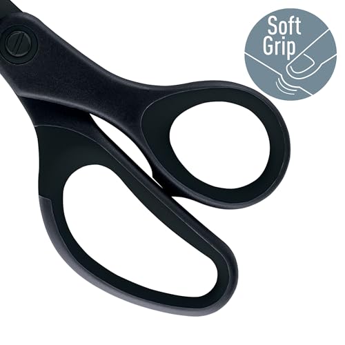 Leitz Schere Titan Anti-Haft, Hochwertige Haushaltsschere mit ergonomischem Griff, Klingen aus rostfreiem Stahl, Für zu Hause, Büro und Schule, Länge 20,5 cm, Schwarz, 54206095