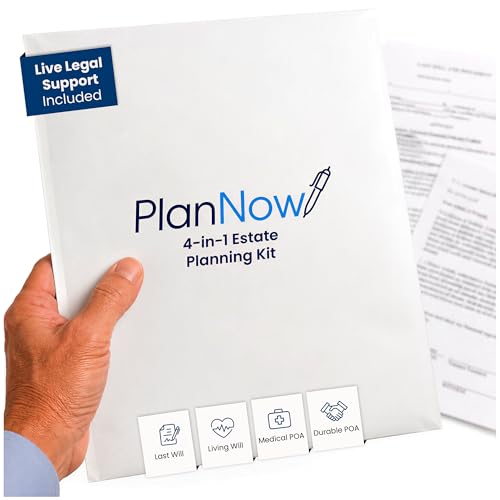 Estate Planning Kit Includes Last Will and Estate Kit, POA, Living Will and Medical POA and Detailed Instructions Live Legal Support