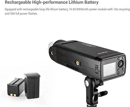 Godox Ad200 Pro Ad200Pro 200Ws 2.4G Flash Strobe W/Xpro-S For Sony Cameras, W/Eachshot 2.8Mlight Stand+Bag 1/8000 Hss, 500 Full Power Flashes, Bare Bulb/Speedlite Fresnel Flash Head Monolight #TOP6