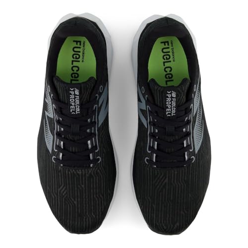 New Balance New Balance Men's FuelCell Propel V5 Running Shoe, Black/White/Steel, 11