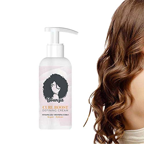 Bounzie Curl Boost Defining Cream, 50 ml Professionelles Styling-Gel, Curl Und Style Curl Definition, Curls Curl Defining Styling Lotion, Feuchtigkeitsspendender Curl Conditioner (Pink)