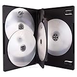 AcePlus Multi 5-Disc DVD Cases in 14mm Standard Thickness with Inner Hinge Tray (10-Pack)