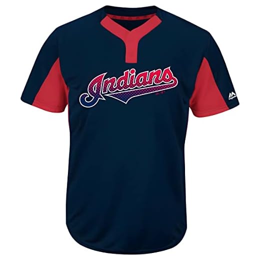 Cleveland Indians Premier Eagle Cool Base Boy's Youth 2-Button Jersey (XL 18/20) Blue