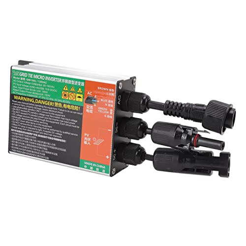 Diydeg Microinversor de Conexión a Red MPPT de 180 W para Panel Solar de 12 V, de Energía Solar de Uso Doméstico,...