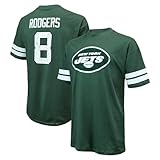 Majestic Threads Men's Aaron Rodgers Green New York Jets Name & Number Oversize Fit T-Shirt