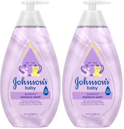 Image of Johnson's Tear-Free Bedtime Baby Moisture Wash with Soothing NaturalCalm Aromas, 27.1 fl. oz (Pack of 2)