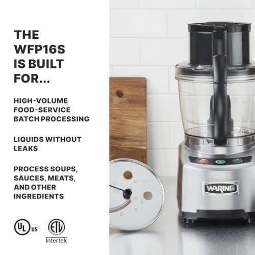 Image of Waring Food Processor with 4-Quart Capacity | 4-Quart Capacity, 2 Horsepower Motor, Large Capacity Vegetable Chopper for Professional Kitchens