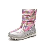 DorkasDE Damen Schneestiefel Kinder Mädchen Winterstiefel Winter Schuhe mit Warmfutter Mutter Tochter Schneestiefel