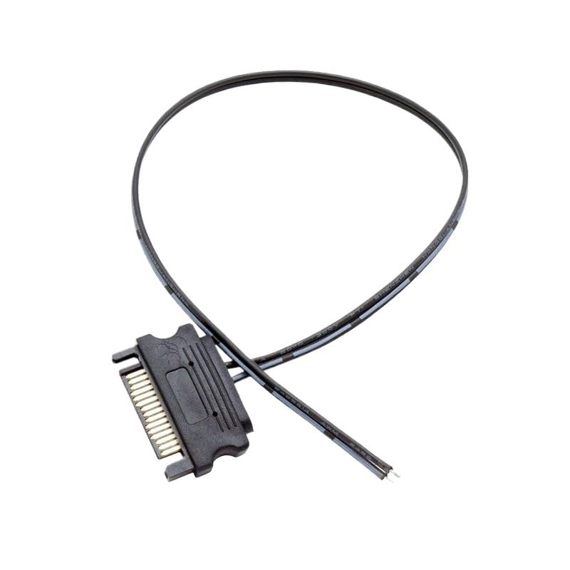 Cable de corriente SATA 15Pin macho 50cm 5V 12V