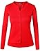 BH B.I.L.Y USA Women's Unique Button Long Sleeve Soft Knit Cardigan Sweater Red XXX-Large