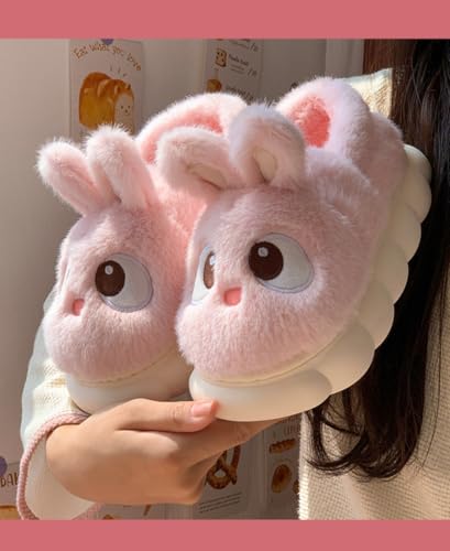 Women's Slippers Rabbit Slippers Cartoon Plush Slippers Thickened Sole Are Suitable for Home Cotton Slippers3