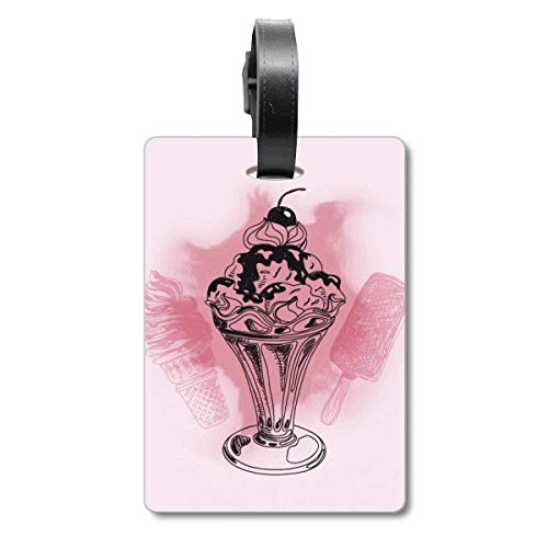 Étiquette de valise cerise chocolat glacé pour éviter la perte de sac