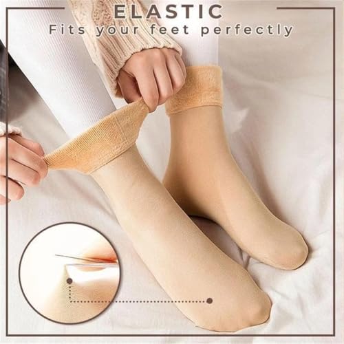 Image of BLINKIN - Women's Wool & Velvet & Spandex Ankle Length Thermal Socks