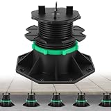 【Paliers réglables en hauteur】Les paliers pour dalles de terrasse sont réglables en hauteur de 72 à 140 mm et faciles à utiliser. Chaque pied de console est facilement réglé à la hauteur souhaitée à l'aide d'un anneau fileté.