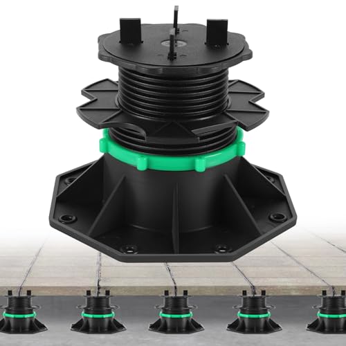 Ansobea 30 cuscinetti regolabili in altezza, 72 – 140 mm, piedini regolabili, cuscinetti per lastre di pietra, terrazze, pavimenti, piastrelle, capacità di carico di 680 – 1400 kg
