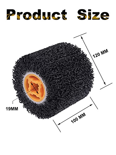 Rocaris Abrasive Drum Paint And Rust Remover, 40 Grit Abrasive Wheel Wire Drawing Polishing Wheel For Wood Metal Surface Polishing, 4.5" X 4" #TOP1