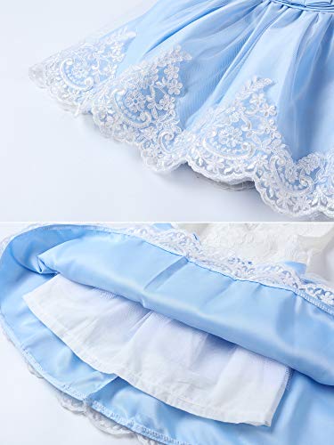 Tulle Tutu Girl Dress Princess Wedding Pageant Party Baby Dresses Light Blue 6-12 Months #TOP4