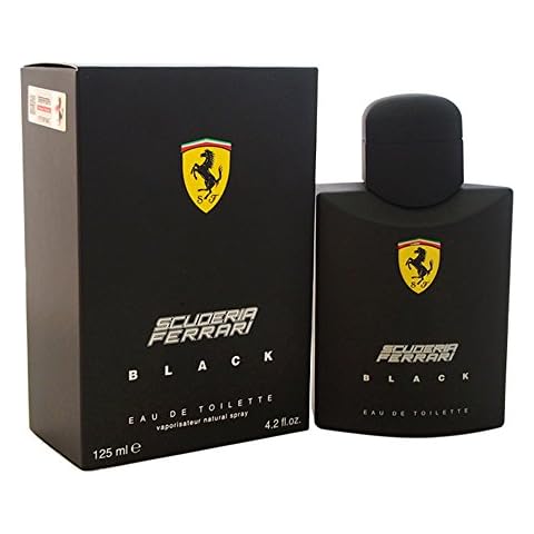 Ferrari Scuderia Black Eau De Toilette Spray For Men, 4.2 Ounce Cover