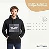 Cimpress Personalised Hoodie for Men, Print with your own photo, logo or text, Hooded Sweatshirt, Front print, For events, birthdays, XL, Black #5
