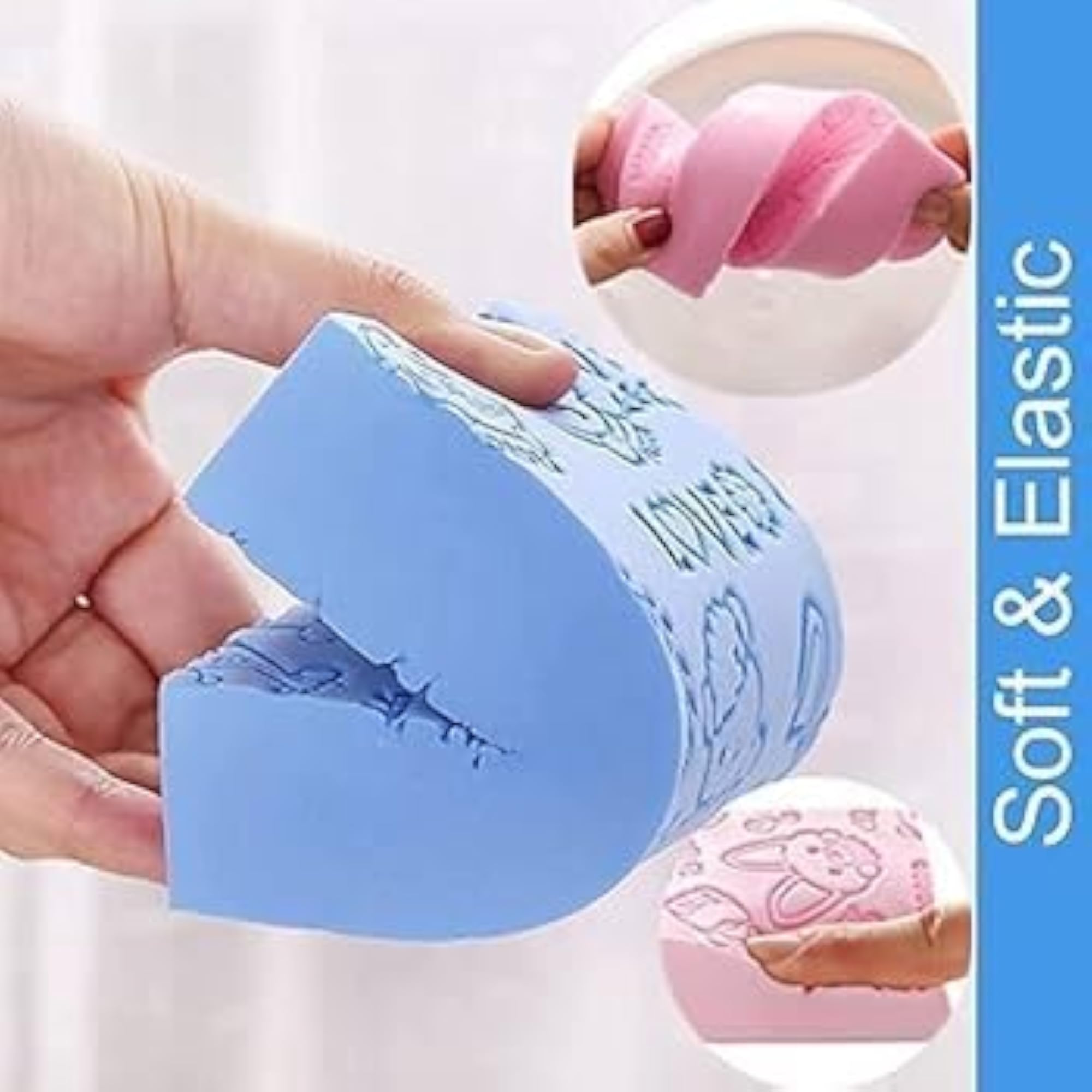 Pack of 2 Super Soft Bath Sponge Scrubber for Kids & Babies