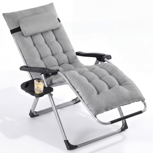 DUMOS Zero Gravity Chair, Lounge Chair Outdoor with Cup Holder