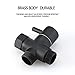3-Way Solid Brass black Shower Arm Diverter Valve G1/2 Thread - Universal Bathroom Replacement for Handheld and Fixed Showerheads - Tool-Free Installation Leak-Proof Design