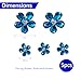 Zpana Bling Daisy Flower Car Air Vent Clips, 5PCS Sparkling Crystal Rhinestone Cute Vehicle Air Conditioning Clamp, Diamond Auto Air Outlet Clip Decor for Women Girls, Universal Fit (Blue)