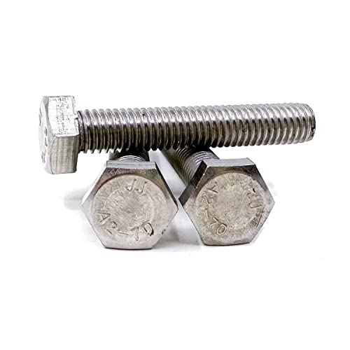 Image of M8 Hex Bolt, M8-1.25 x 45mm Hex Head Screw Bolts, 304 Stainless Steel, Fully Threaded, Plain Finish, Hex Tap Bolts 10Pcs (M8x45mm)