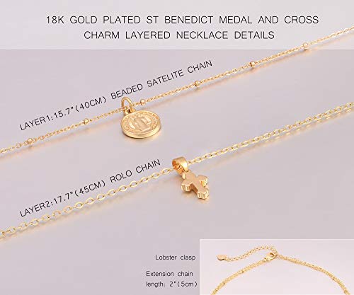 SOFYBJA Dainty 18k Gold Layered Statement Choker Necklaces for Women Tiny Cute Lock Key Pendant Personalized Double Layering Chain Necklaces3