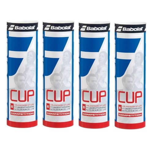 Babolat Nylon Badminton Shuttle Cup White