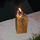 Gartenfackel aus Eichenholz Feuersäule für den Garten