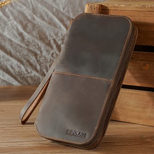 Polare Full Grain Leather Family Passport Holder Travel Wallet And Documents Organizer Rfid Blocking Case Fits 6 Passports #TOP4