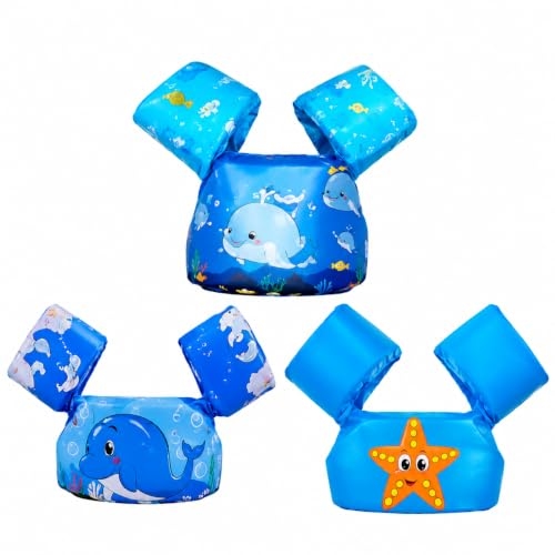 Boia Infantil Colete Flutuador com Braçadeiras, Estampas Variadas (Azul) Boia Infantil Colete Flutuador com Braçadeiras, Estampas Variadas (Azul)