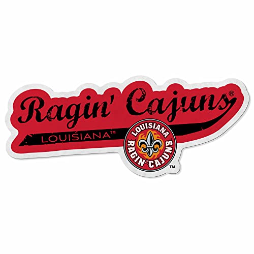 Rico Industries NCAA Louisiana-Lafayette Ragin Cajuns Distressed Shape Cut Pennant - Home and Living Room Décor - Soft Felt EZ to Hang